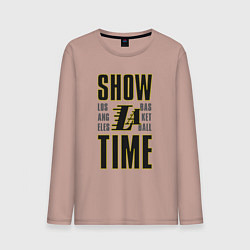 Лонгслив хлопковый мужской Lakers show time, цвет: пыльно-розовый