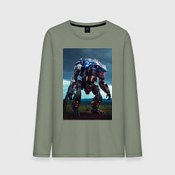 Мужской лонгслив Робот в стиле Horizon