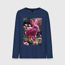 Мужской лонгслив Кролик из роз