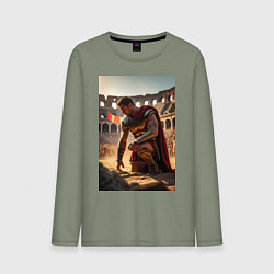 Лонгслив хлопковый мужской Спартак в Колизее, цвет: авокадо