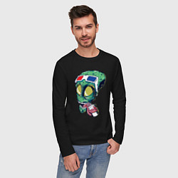 Лонгслив хлопковый мужской Пришелец в кино, цвет: черный — фото 2