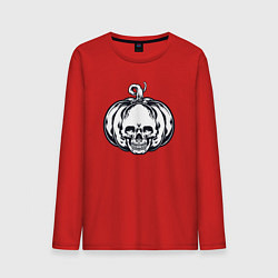 Лонгслив хлопковый мужской Dead pumpkin, цвет: красный