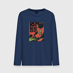 Лонгслив хлопковый мужской Dj santos, цвет: тёмно-синий