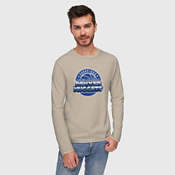 Лонгслив хлопковый мужской Denver Nuggets champions, цвет: миндальный — фото 2