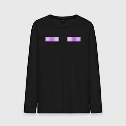Лонгслив хлопковый мужской Enderman Minecraft, цвет: черный
