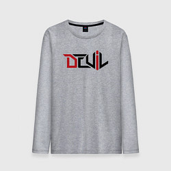 Лонгслив хлопковый мужской Devil, цвет: меланж