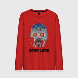 Лонгслив хлопковый мужской Star lord, цвет: красный