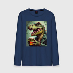 Мужской лонгслив Пивозавр с бокалом