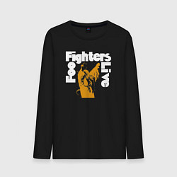 Лонгслив хлопковый мужской Foo Fighters live, цвет: черный