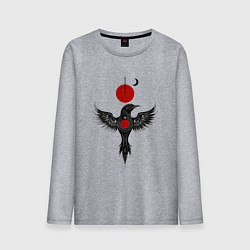 Лонгслив хлопковый мужской The night raven, цвет: меланж