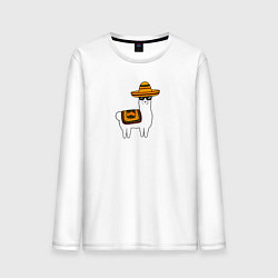 Мужской лонгслив Лама в Сомбреро мексиканская