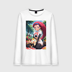 Мужской лонгслив Джесси и Мяут на пикнике