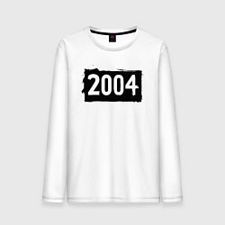 Лонгслив хлопковый мужской Черный квадрат 2004, цвет: белый