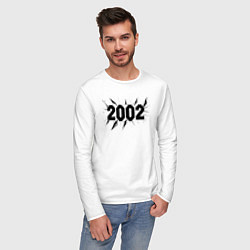 Лонгслив хлопковый мужской Разрыв времени 2002, цвет: белый — фото 2