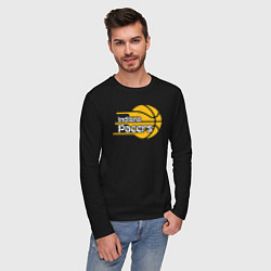 Лонгслив хлопковый мужской Indiana Pacers basketball, цвет: черный — фото 2