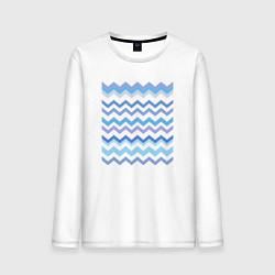Мужской лонгслив Зигзаги - волны
