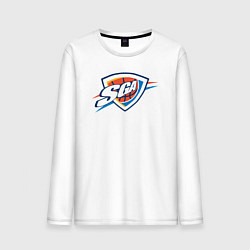 Лонгслив хлопковый мужской SGA Oklahoma, цвет: белый