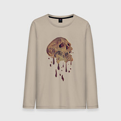 Мужской лонгслив Плавящийся череп