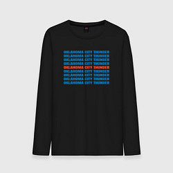 Лонгслив хлопковый мужской Oklahoma City Thunder tag, цвет: черный