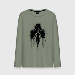 Лонгслив хлопковый мужской Нейт Диас эпичное граффити, цвет: авокадо