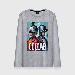 Лонгслив хлопковый мужской Joker and Bender - collab, цвет: меланж