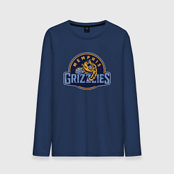 Лонгслив хлопковый мужской Memphis Grizzlies - NBA, цвет: тёмно-синий