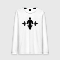 Мужской лонгслив Пауэрлифтер и штанга