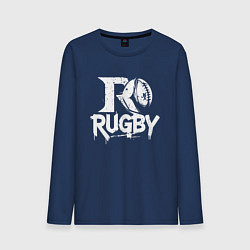 Мужской лонгслив Регбийный мяч в стиле гранж