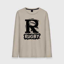 Мужской лонгслив Регбийный мяч в букве р