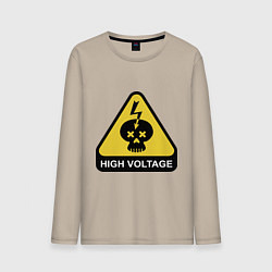 Мужской лонгслив Опасно - высокое напряжение