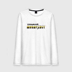 Мужской лонгслив Позывной монархист черно-желтый арт