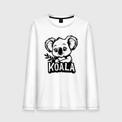 Мужской лонгслив Коала с листьями