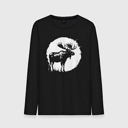 Мужской лонгслив Лось в круге