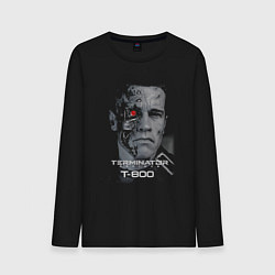 Лонгслив хлопковый мужской Терминатор Т800, цвет: черный