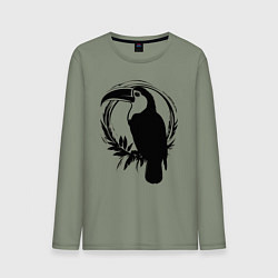 Мужской лонгслив Тукан в круге