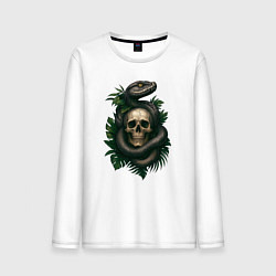 Мужской лонгслив Змеи обвивающие череп