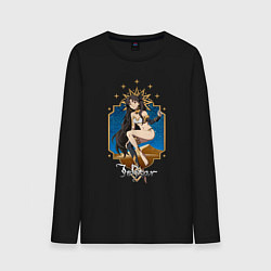 Лонгслив хлопковый мужской Богиня Иштар Fate, цвет: черный