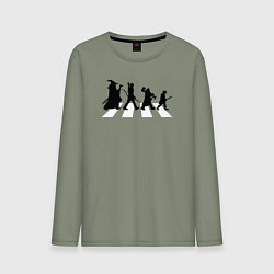 Лонгслив хлопковый мужской Путешествие хоббита, цвет: авокадо