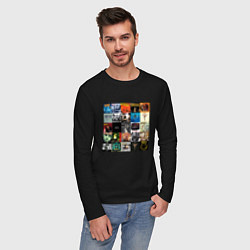 Лонгслив хлопковый мужской Nirvana - обложки, цвет: черный — фото 2