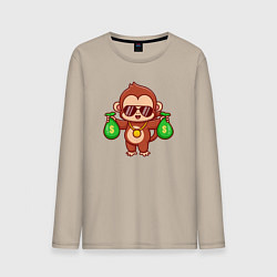 Мужской лонгслив Денежная обезьянка