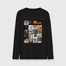 Лонгслив хлопковый мужской Skillet - обложки, цвет: черный