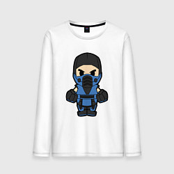 Лонгслив хлопковый мужской Sub-zero warrior, цвет: белый