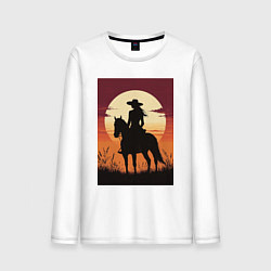 Мужской лонгслив Всадница в стиле дикого запада