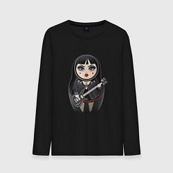 Лонгслив хлопковый мужской Матрешка Gothic, цвет: черный