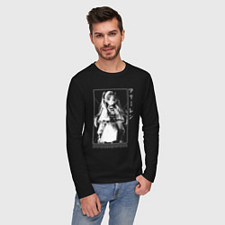 Лонгслив хлопковый мужской Фрирен - old poster, цвет: черный — фото 2
