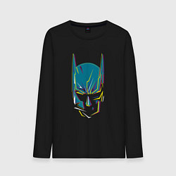 Лонгслив хлопковый мужской Bat mask, цвет: черный