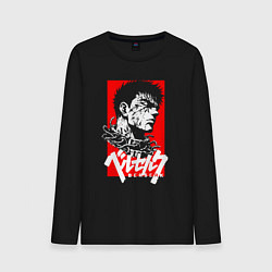 Мужской лонгслив Берсерк на красном