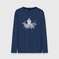 Лонгслив хлопковый мужской Batman vibe, цвет: тёмно-синий