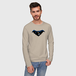 Лонгслив хлопковый мужской Поймать Бэтмена, цвет: миндальный — фото 2