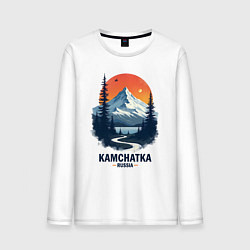 Лонгслив хлопковый мужской Kamchatka, цвет: белый